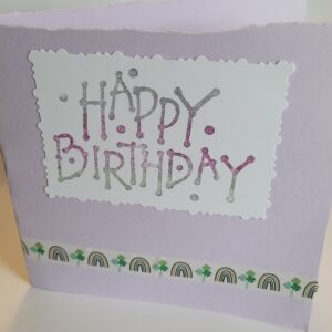 Dots purple birthday card
